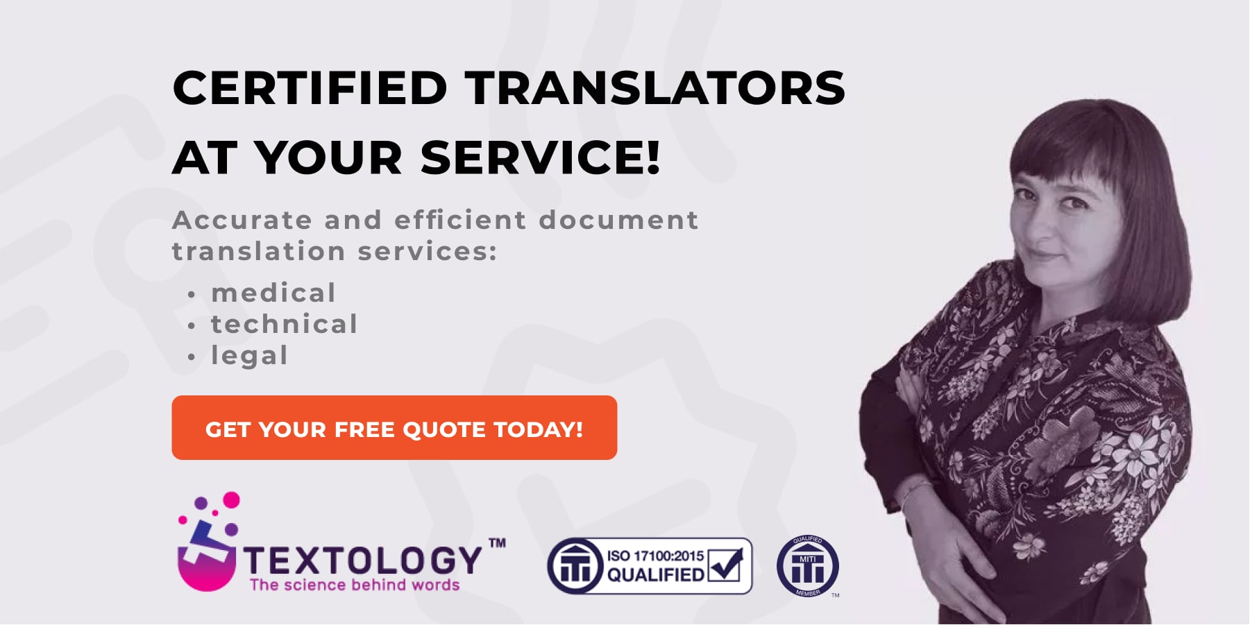 Certified translators at your service - Get free quote!